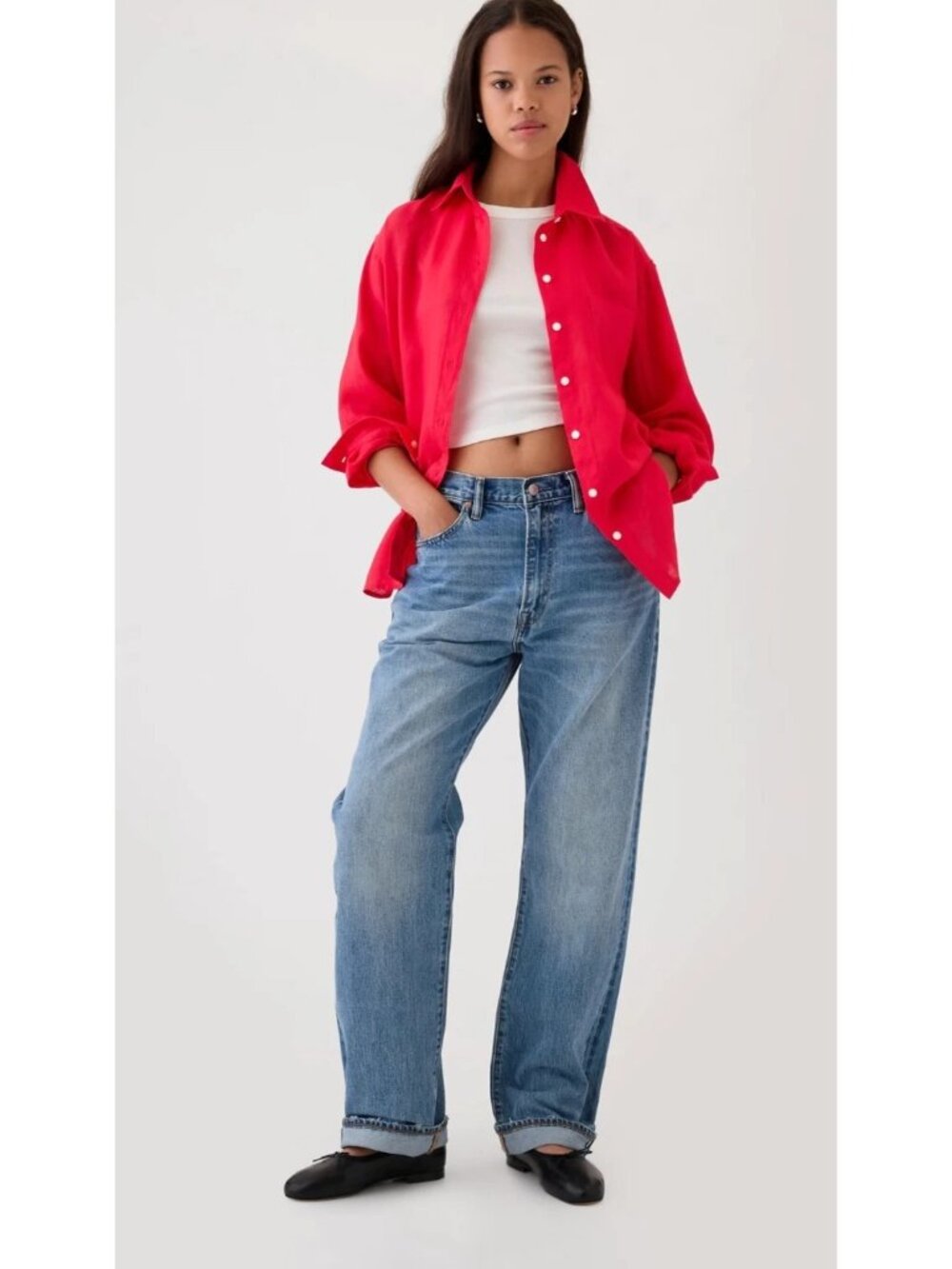 GAP Red Button-Down Shirt - Picture 11 of 11